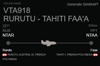 Rurutu-Tahiti